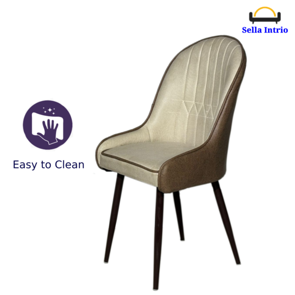Sella Accent Chair, Living Room Chair, Modern Velvet Metal Dining Chair - Image 4