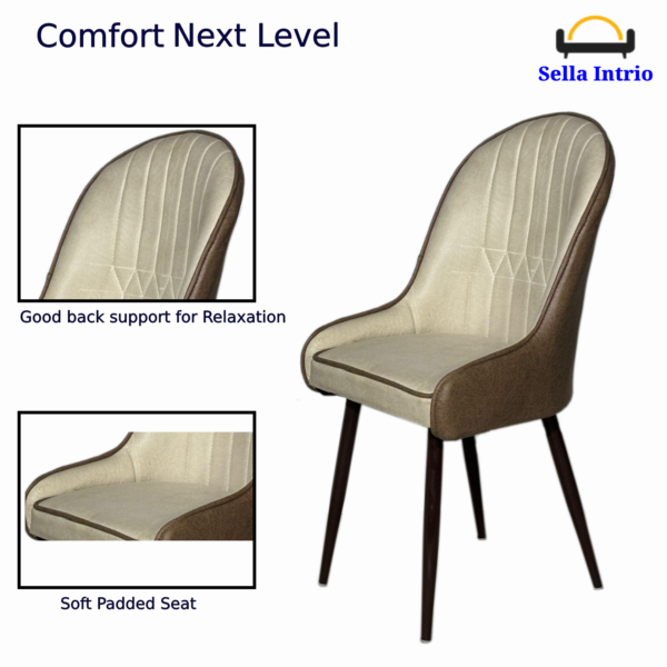 Sella Accent Chair, Living Room Chair, Modern Velvet Metal Dining Chair - Image 5